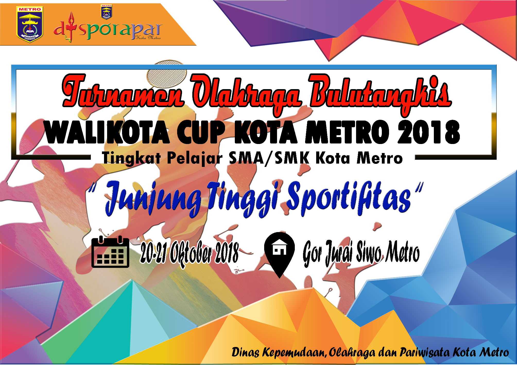 Turnamen Cabang Olahraga Bulutangkis Walikota Cup Metro 2018